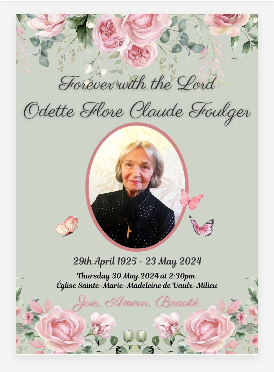 Photo d’Odette FOULGER